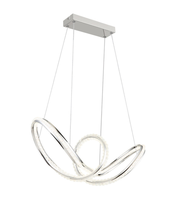 Evangeline Integrated Led Pendant Ceiling Light Chrome 2700-6000K-1
