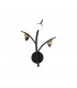 3 Light Wall Lamp, 3 x 3W LED, 3000K, 495lm, Black, Antique Brass - 1
