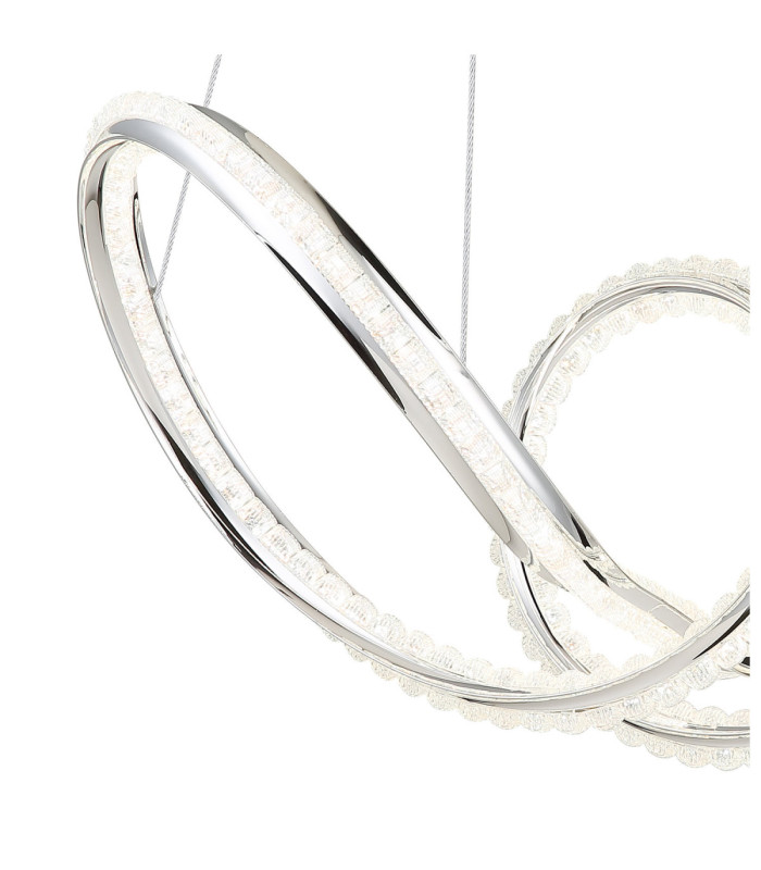 Evangeline Integrated Led Pendant Ceiling Light Chrome 2700-6000K-4