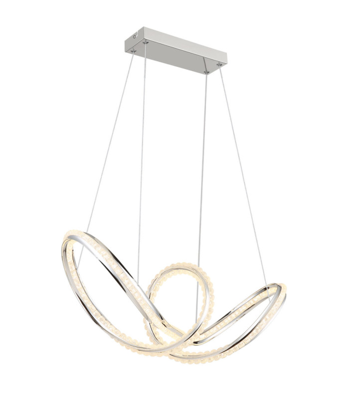 Evangeline Integrated Led Pendant Ceiling Light Chrome 2700-6000K-7
