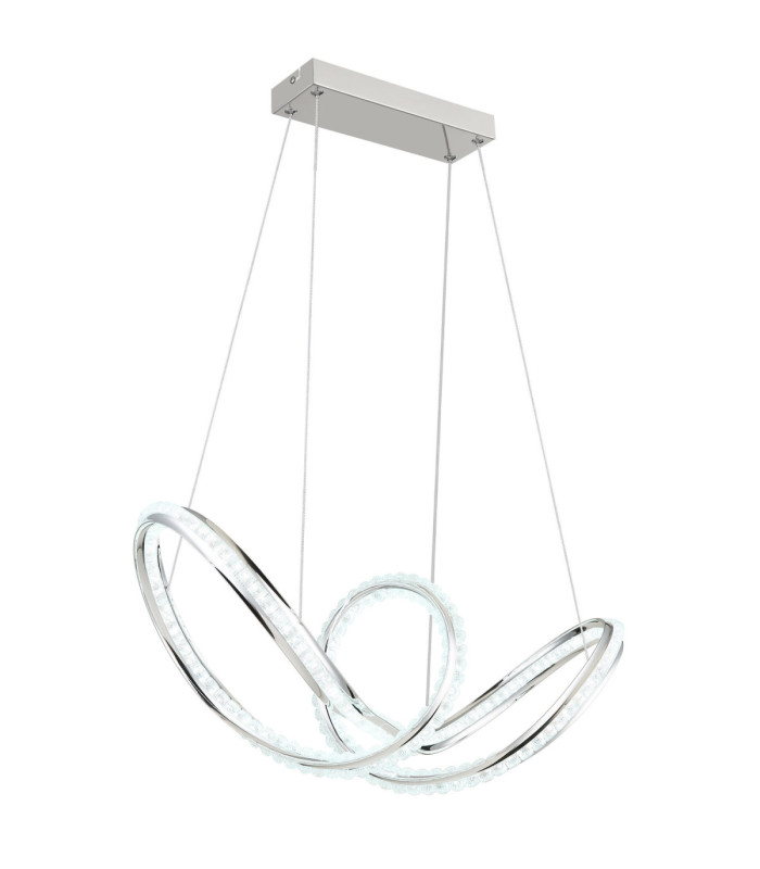 Evangeline Integrated Led Pendant Ceiling Light Chrome 2700-6000K-8