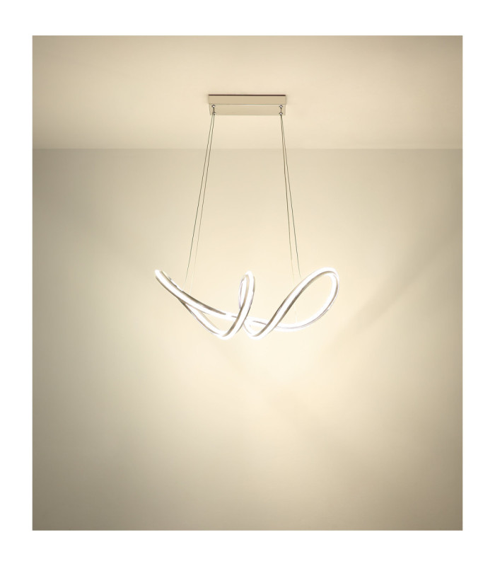Evangeline Integrated Led Pendant Ceiling Light Chrome 2700-6000K-9