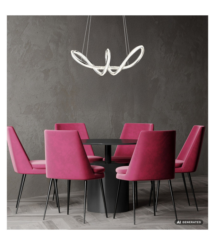 Evangeline Integrated Led Pendant Ceiling Light Chrome 2700-6000K-11
