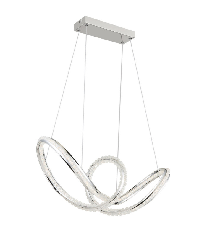 Evangeline Integrated Led Pendant Ceiling Light Chrome 2700-6000K-12