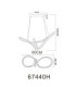 Evangeline Integrated Led Pendant Ceiling Light Chrome 2700-6000K-13
