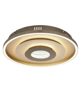 Miles Integrated Led Semi Flush Ceiling Light Matt Champagne Colour 3000-4000-6000K-1
