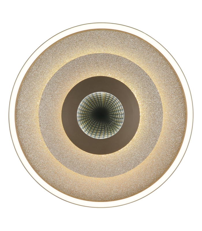 Miles Integrated Led Semi Flush Ceiling Light Matt Champagne Colour 3000-4000-6000K-3