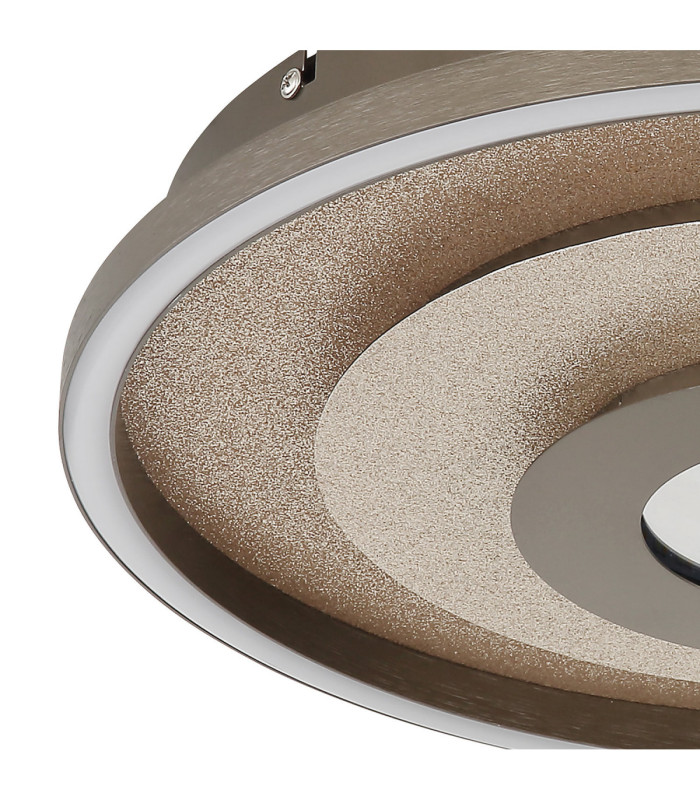 Miles Integrated Led Semi Flush Ceiling Light Matt Champagne Colour 3000-4000-6000K-4