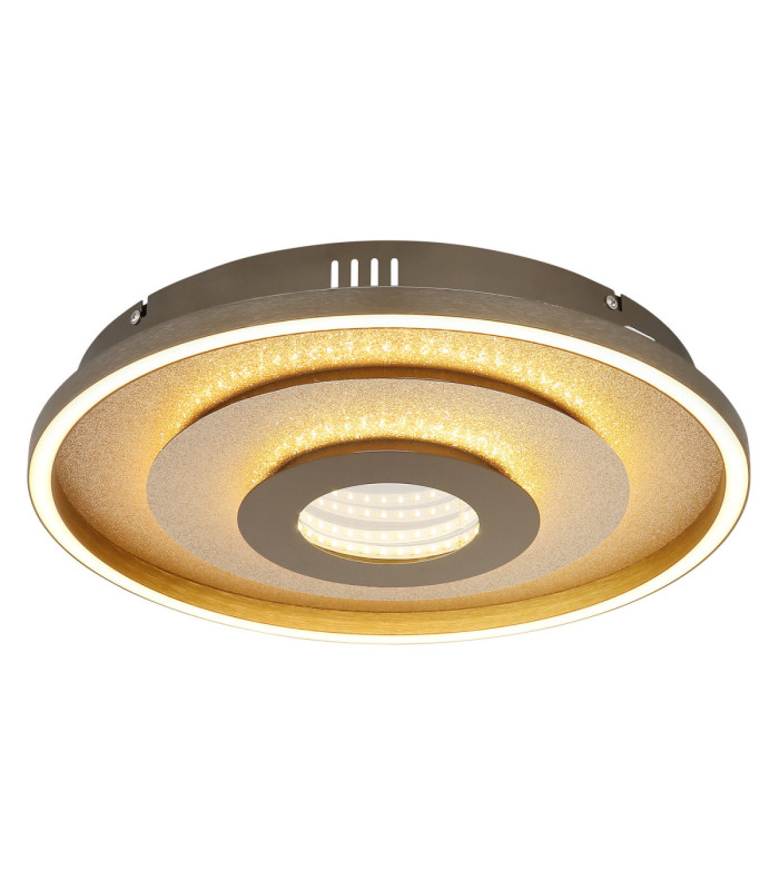Miles Integrated Led Semi Flush Ceiling Light Matt Champagne Colour 3000-4000-6000K-5