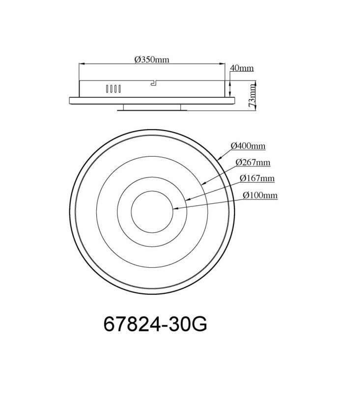 Miles Integrated Led Semi Flush Ceiling Light Matt Champagne Colour 3000-4000-6000K-8