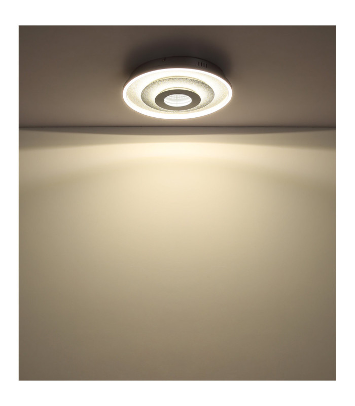 Miles Integrated Led Semi Flush Ceiling Light Silver Colour 3000-4000-6000K-7