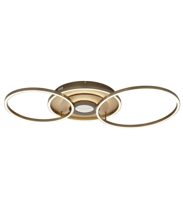 Miles Integrated Led Semi Flush Ceiling Light Matt Champagne Colour 2700-6500K-6