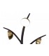 3 Light Wall Lamp, 3 x 3W LED, 3000K, 495lm, Black, Antique Brass - 5