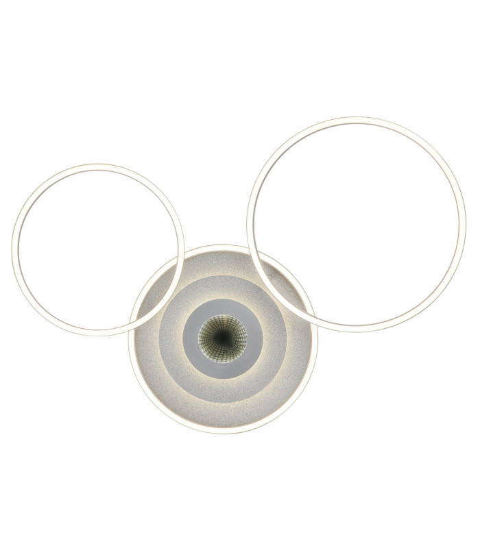 Miles Integrated Led Semi Flush Ceiling Light Silver Colour 2700-6500K-3