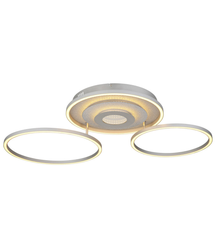 Miles Integrated Led Semi Flush Ceiling Light Silver Colour 2700-6500K-4