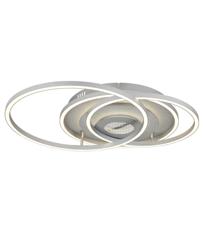 Miles Integrated Led Semi Flush Ceiling Light Silver Colour 2700-6500K-6