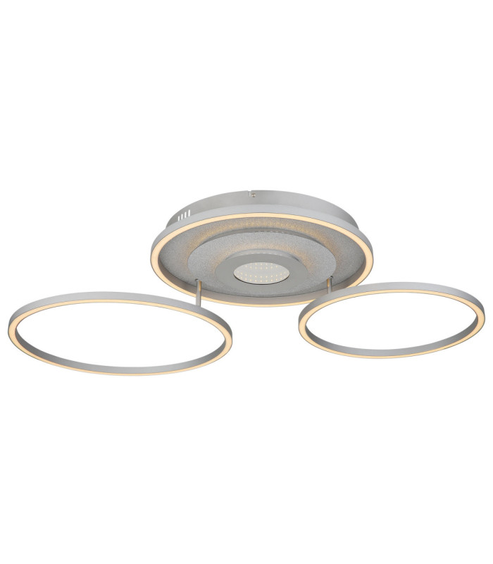 Miles Integrated Led Semi Flush Ceiling Light Silver Colour 2700-6500K-10