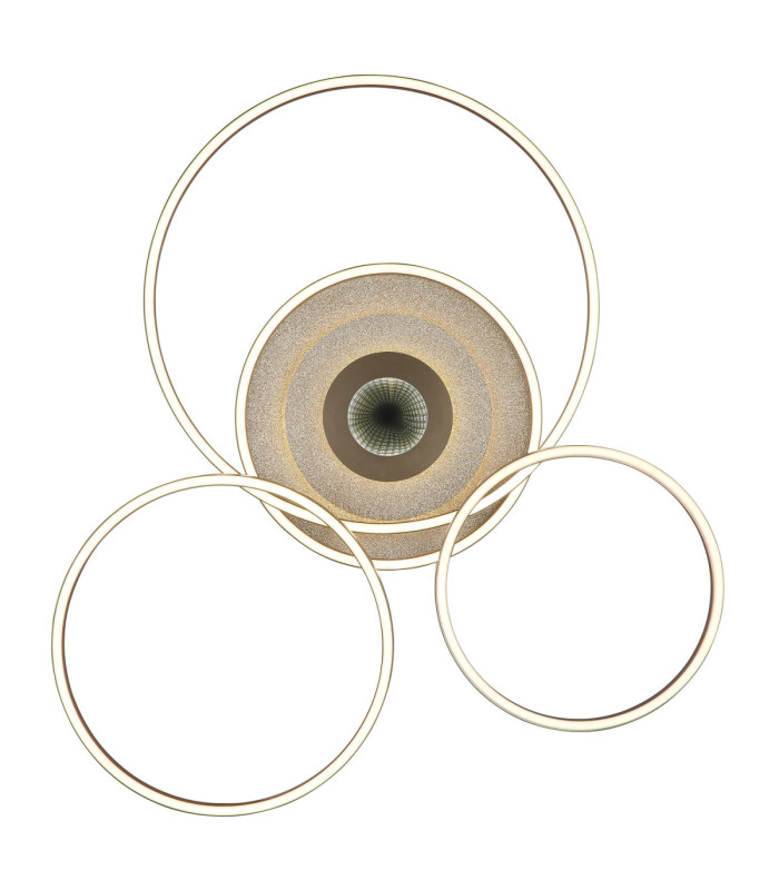 Miles XL Integrated Led Semi Flush Ceiling Light Matt Champagne Colour 2700-6500K-3