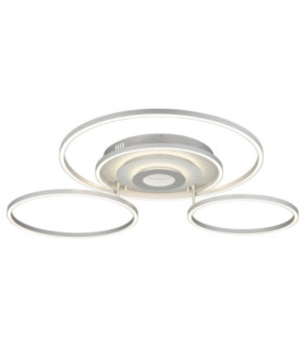 Miles XL Integrated Led Semi Flush Ceiling Light Silver Colour 2700-6500K-1