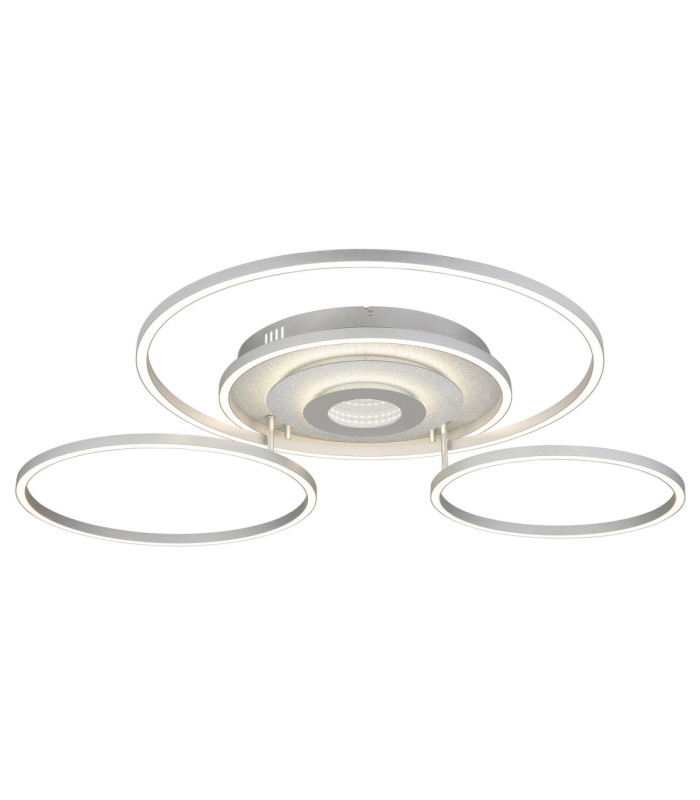 Miles XL Integrated Led Semi Flush Ceiling Light Silver Colour 2700-6500K-1