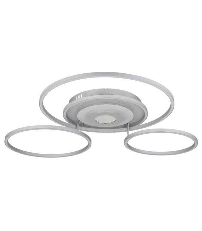 Miles XL Integrated Led Semi Flush Ceiling Light Silver Colour 2700-6500K-2