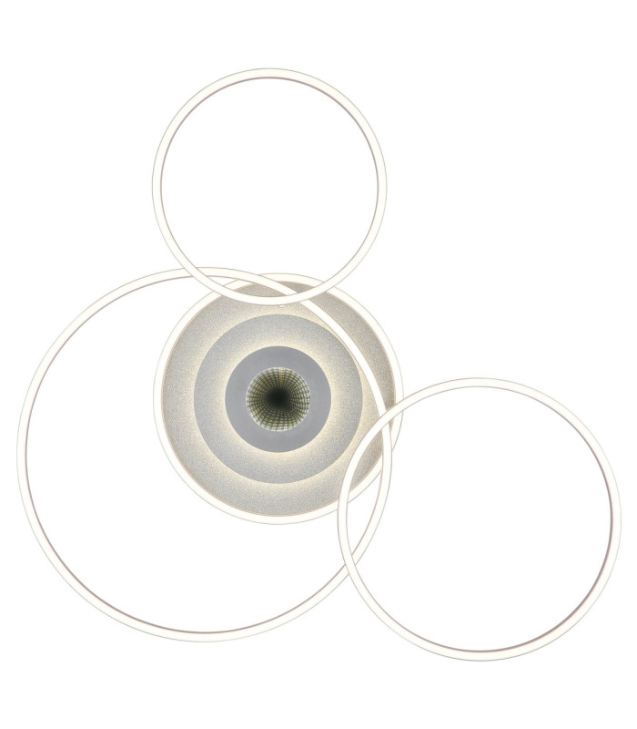 Miles XL Integrated Led Semi Flush Ceiling Light Silver Colour 2700-6500K-3
