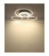 Miles XL Integrated Led Semi Flush Ceiling Light Silver Colour 2700-6500K-7