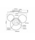 Miles XL Integrated Led Semi Flush Ceiling Light Silver Colour 2700-6500K-11
