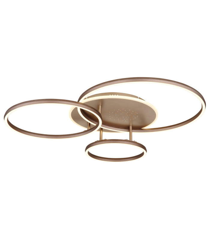 Glintia Integrated Led Semi Flush Ceiling Light Matt Champagne Colour 2700-6500K-1