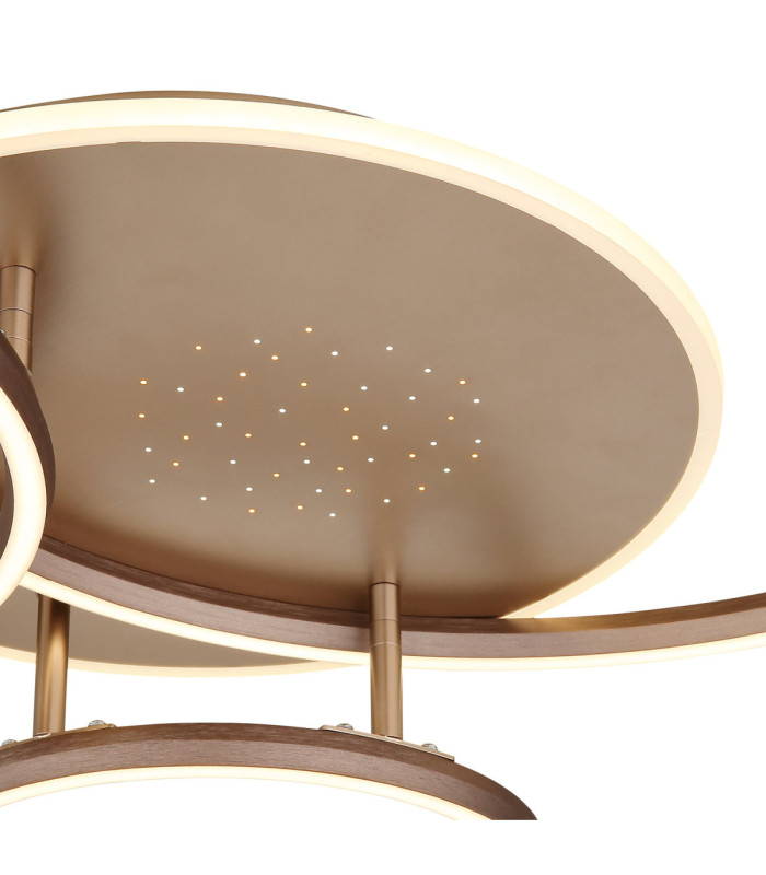 Glintia Integrated Led Semi Flush Ceiling Light Matt Champagne Colour 2700-6500K-4