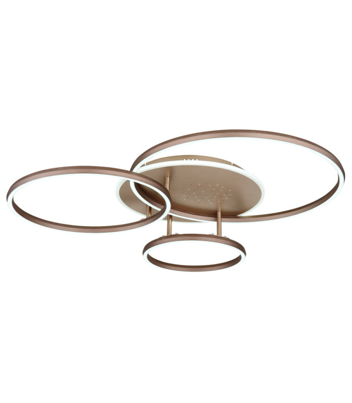 Glintia Integrated Led Semi Flush Ceiling Light Matt Champagne Colour 2700-6500K-6