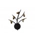 5 Light Wall Lamp, 5 x 3W LED, 3000K, 825lm, Black, Antique Brass - 1