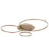 Glintia XL Integrated Led Semi Flush Ceiling Light Matt Champagne Colour 2700-6500K-1