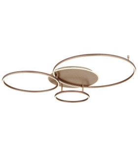 Glintia XL Integrated Led Semi Flush Ceiling Light Matt Champagne Colour 2700-6500K-1