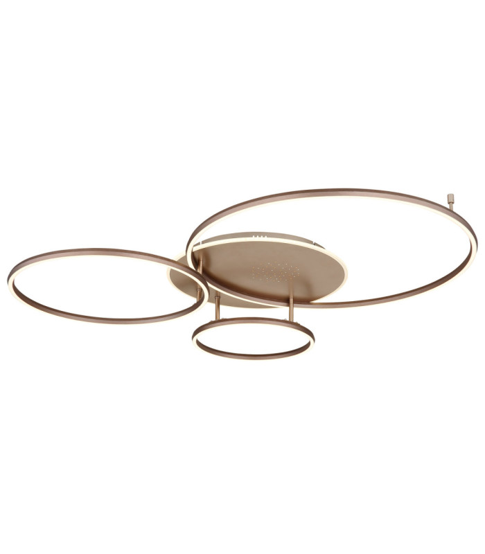 Glintia XL Integrated Led Semi Flush Ceiling Light Matt Champagne Colour 2700-6500K-1