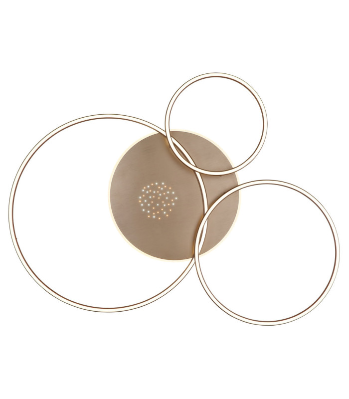 Glintia XL Integrated Led Semi Flush Ceiling Light Matt Champagne Colour 2700-6500K-3