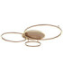 Glintia XL Integrated Led Semi Flush Ceiling Light Matt Champagne Colour 2700-6500K-4