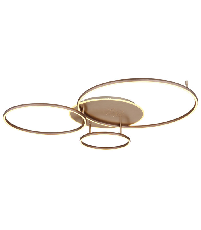 Glintia XL Integrated Led Semi Flush Ceiling Light Matt Champagne Colour 2700-6500K-4