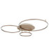 Glintia XL Integrated Led Semi Flush Ceiling Light Matt Champagne Colour 2700-6500K-5