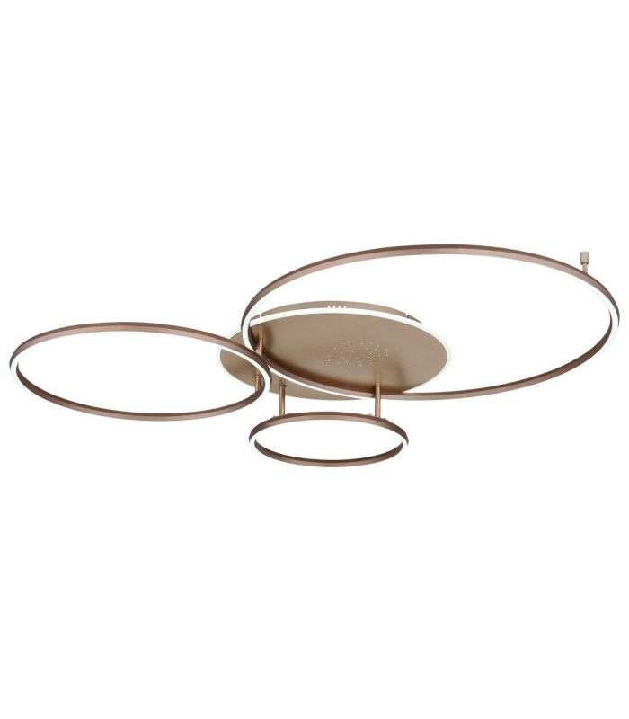 Glintia XL Integrated Led Semi Flush Ceiling Light Matt Champagne Colour 2700-6500K-5