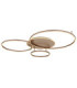 Glintia XL Integrated Led Semi Flush Ceiling Light Matt Champagne Colour 2700-6500K-9