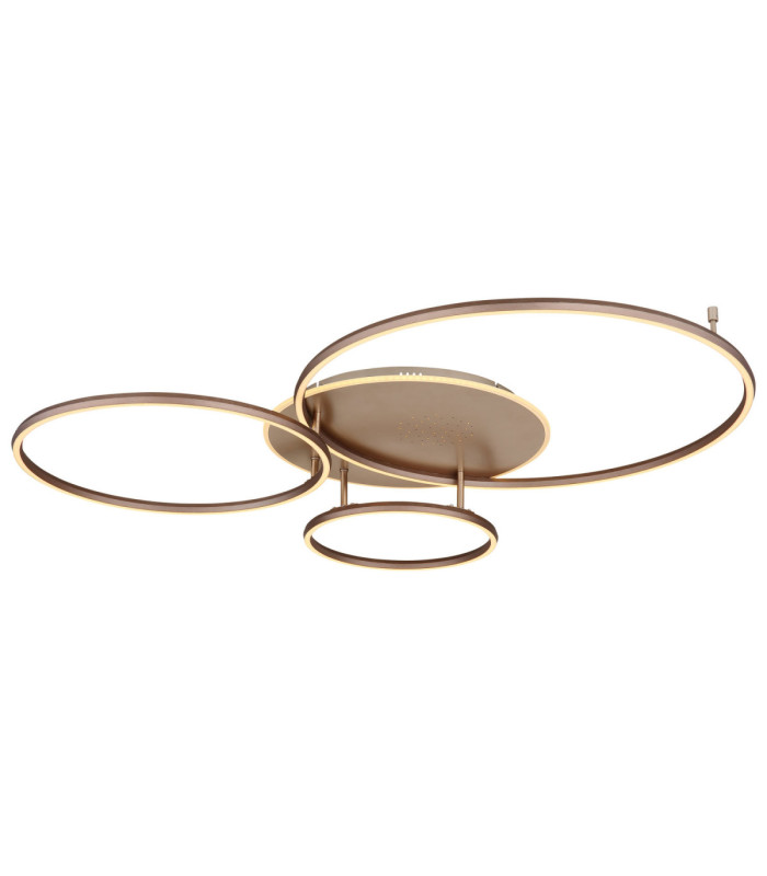 Glintia XL Integrated Led Semi Flush Ceiling Light Matt Champagne Colour 2700-6500K-9