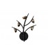5 Light Wall Lamp, 5 x 3W LED, 3000K, 825lm, Black, Antique Brass - 3