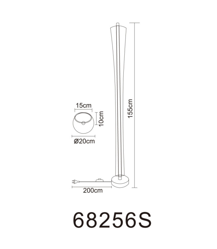 Malinda Led Integrated Floor Lamp Matt Anthracite 2700-4000-6000K-13