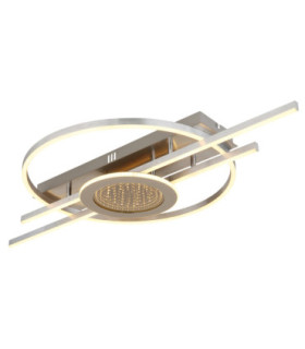 Donte Integrated Led Semi Flush Ceiling Light Matt Silver Colour 3000K-1