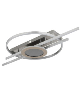 Donte Integrated Led Semi Flush Ceiling Light Matt Silver Colour 3000K-2