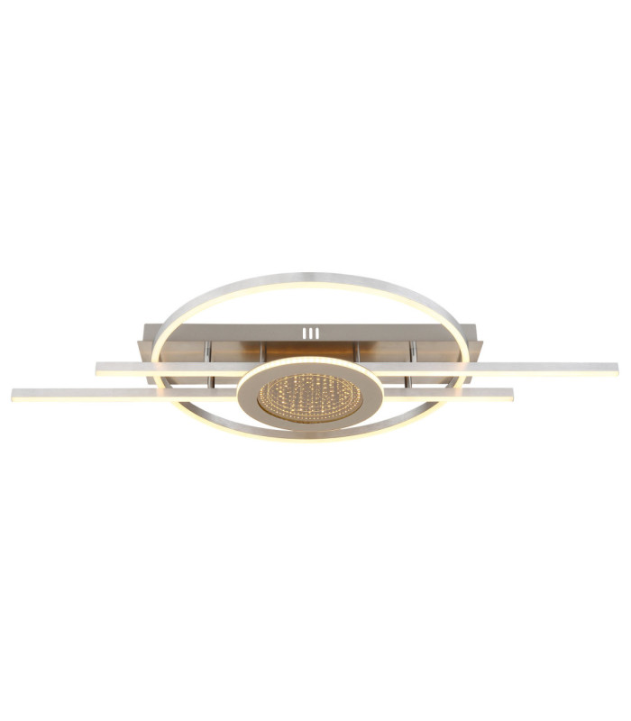 Donte Integrated Led Semi Flush Ceiling Light Matt Silver Colour 3000K-3