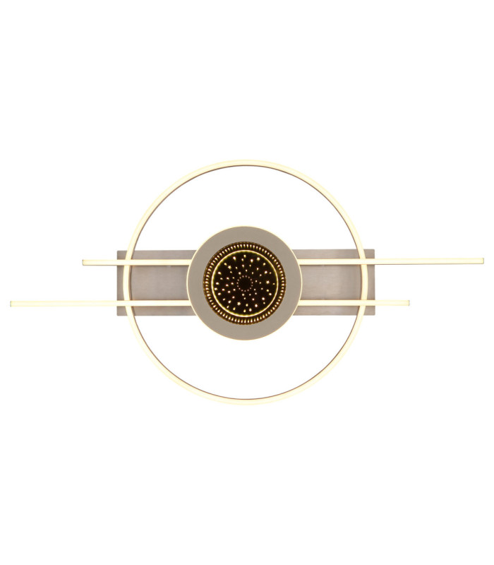Donte Integrated Led Semi Flush Ceiling Light Matt Silver Colour 3000K-4