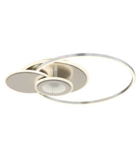 Beltran Integrated Led Semi Flush Ceiling Light Matt Silver Colour 2700-6000K-1