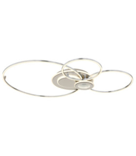 Beltran XL Integrated Led Semi Flush Ceiling Light Matt Silver Colour 2700-6000K-1